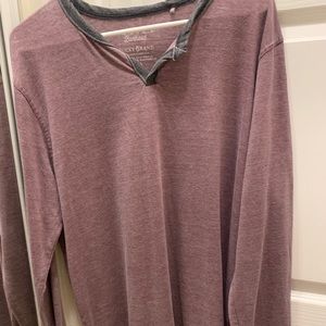 Lucky brand salmon colored distressed long sleeve